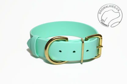 Sea Foam Green Biothane Dog Collar - Extra Wide - 1.5 inch (38mm) wide