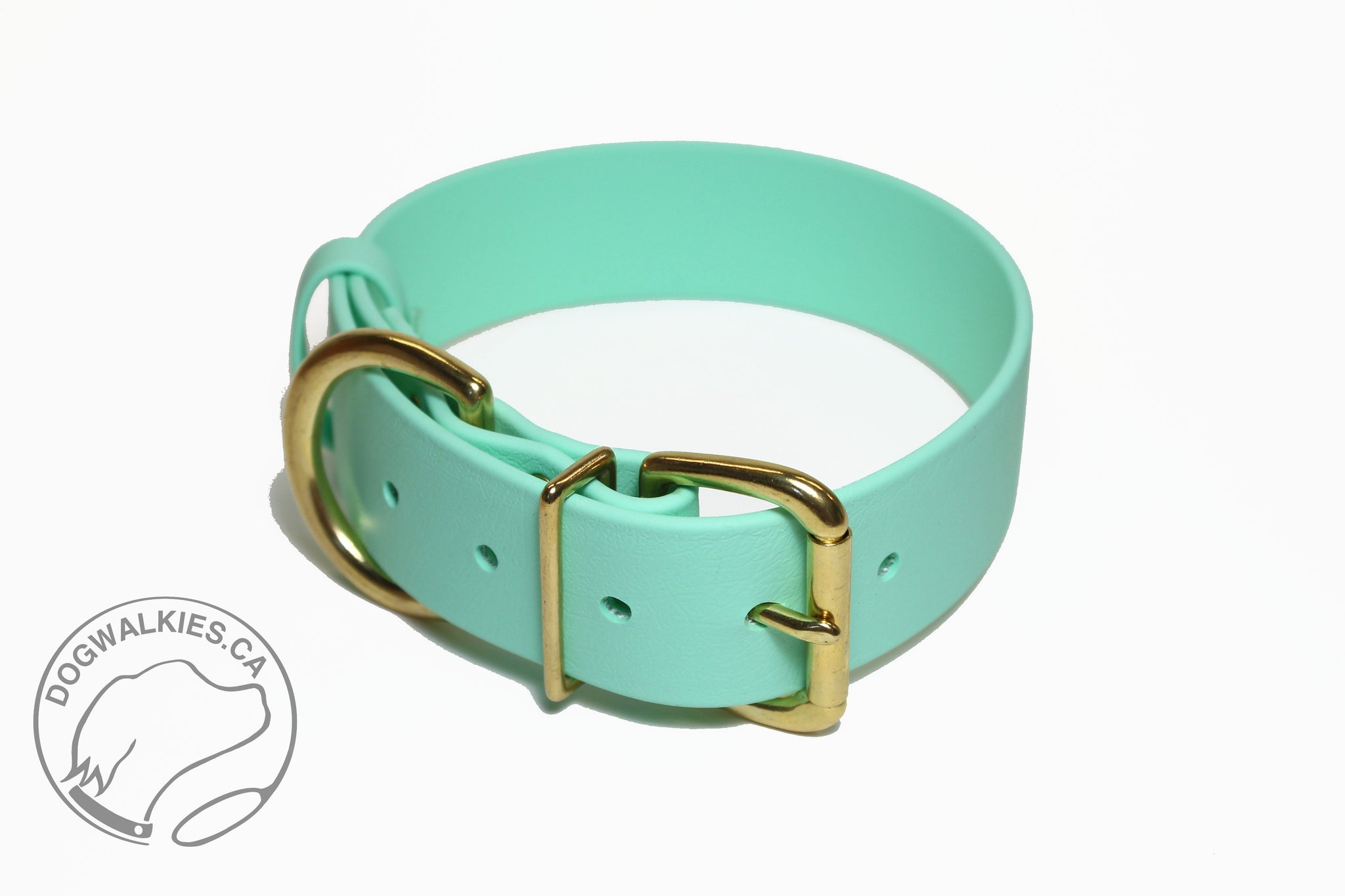 Sea Foam Green Biothane Dog Collar - Extra Wide - 1.5 inch (38mm) wide