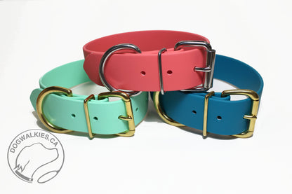 Sea Foam Green Biothane Dog Collar - Extra Wide - 1.5 inch (38mm) wide