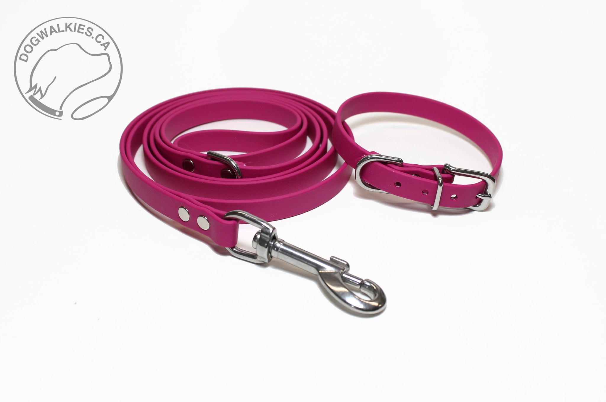 Raspberry Pink Biothane Small Dog Collar - 1/2" (12mm) wide