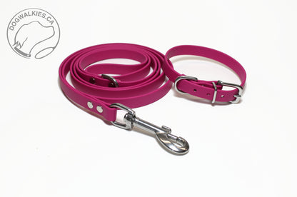 Raspberry Pink Biothane Small Dog Leash
