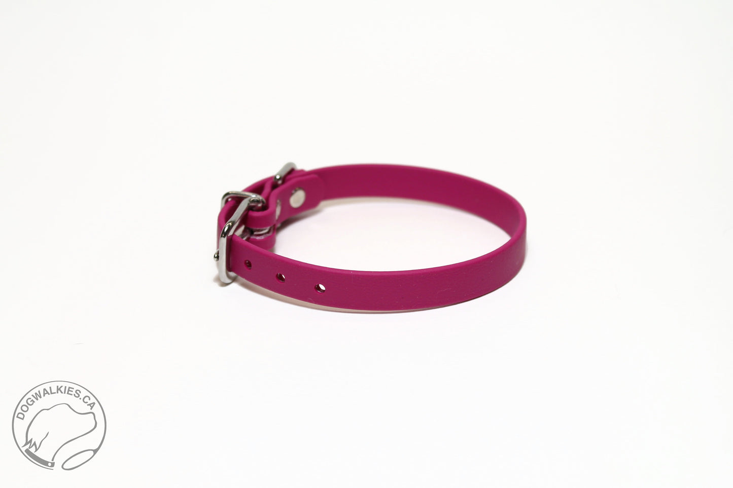 Raspberry Pink Biothane Small Dog Collar - 1/2" (12mm) wide