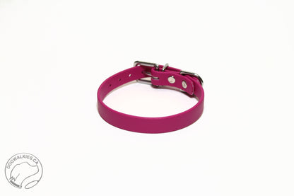 Raspberry Pink Biothane Small Dog Collar - 1/2" (12mm) wide