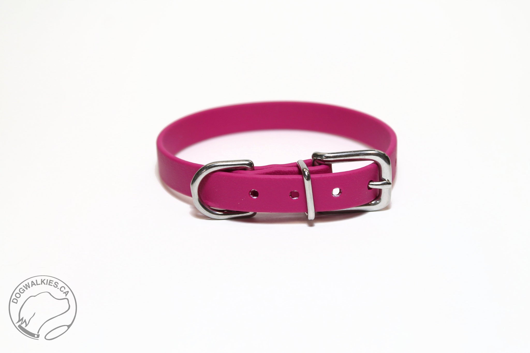 Raspberry Pink Biothane Small Dog Collar - 1/2" (12mm) wide