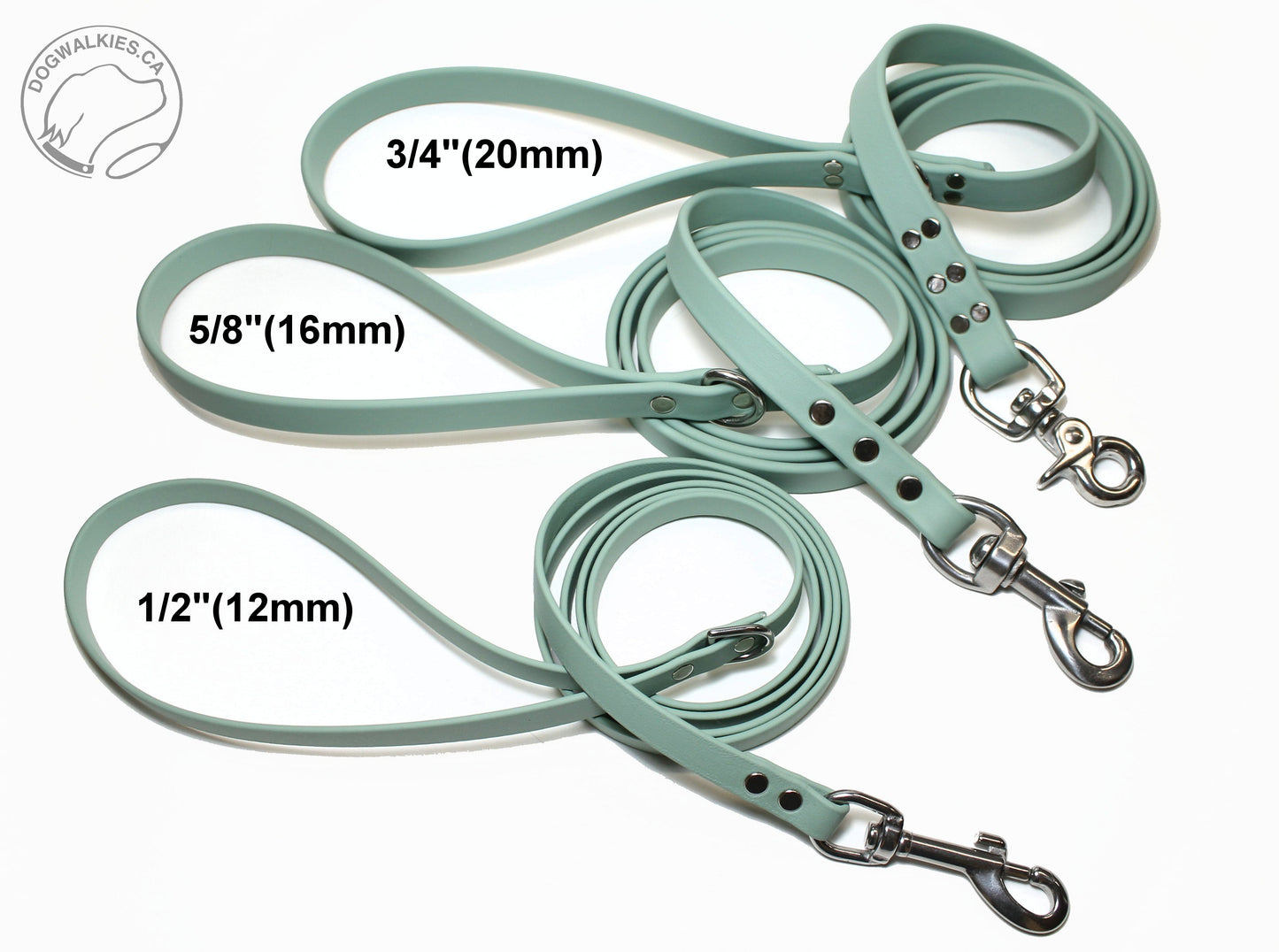 Sage Green Biothane Large Dog Leash