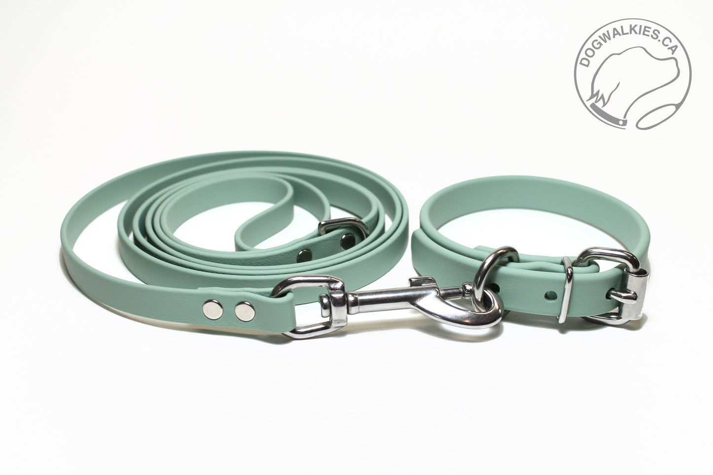 Sage Green Biothane Dog Collar - 5/8"(16mm) wide