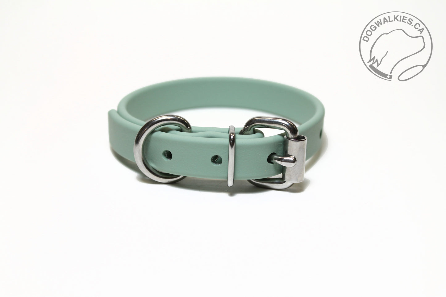 Sage Green Biothane Dog Collar - 5/8"(16mm) wide