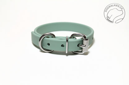 Sage Green Biothane Dog Collar - 5/8"(16mm) wide