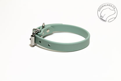 Sage Green Biothane Dog Collar - 5/8"(16mm) wide