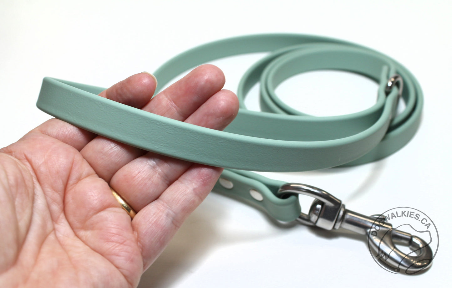 Sage Green Regular Biothane Dog Leash - Regular 16mm (5/8") width