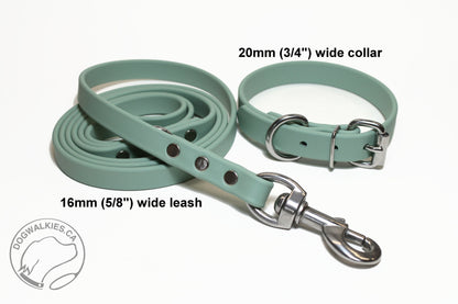 Medium Dog Collar in Genuine Biothane - 20mm (3/4") width - 40 colours