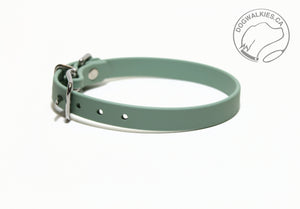 NEW Sage Green Biothane Small Dog Collar - 1/2" (12mm) wide