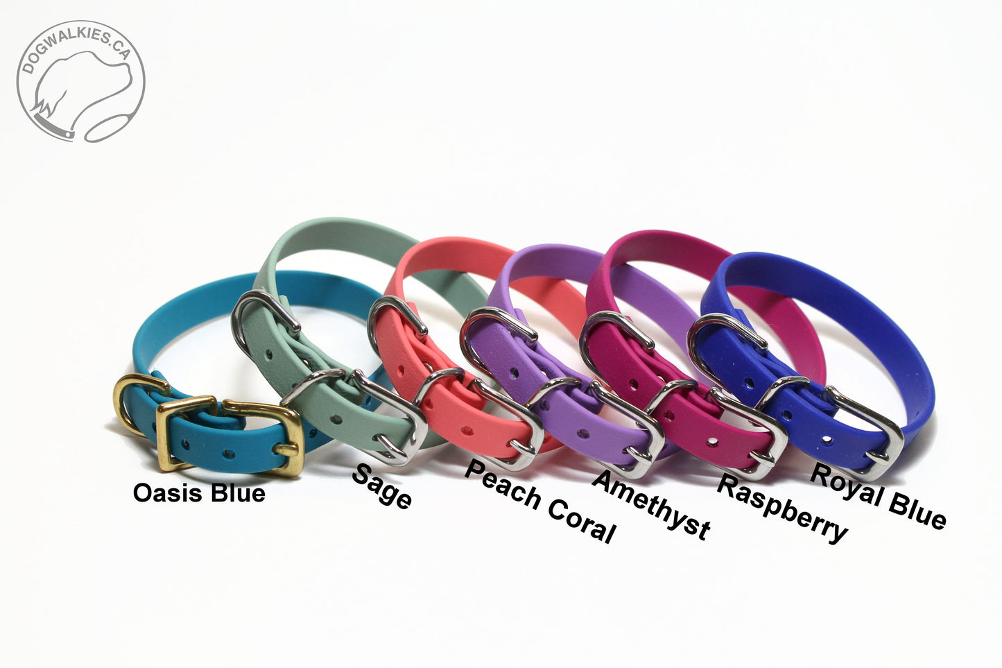 Oasis Blue Biothane Small Dog Collar - 1/2" (12mm) wide