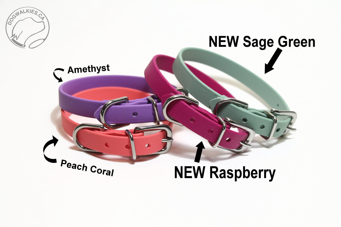 Raspberry Pink Biothane Small Dog Collar - 1/2" (12mm) wide
