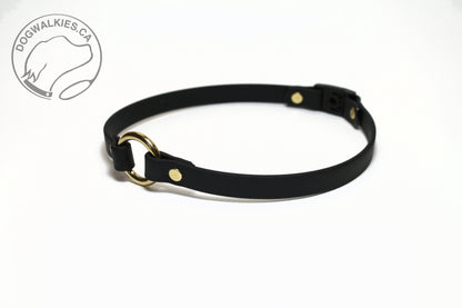 Dog Collar with Breakaway Buckle and O ring - Genuine Biothane Vegan Leather - 12mm (1/2") width - O Ring Collar