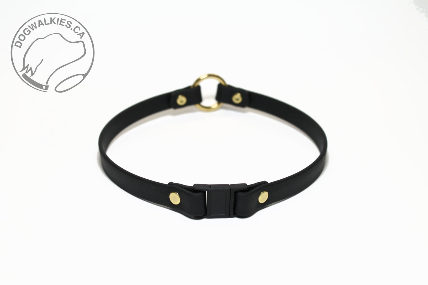 Dog Collar with Breakaway Buckle and O ring - Genuine Biothane Vegan Leather - 12mm (1/2") width - O Ring Collar