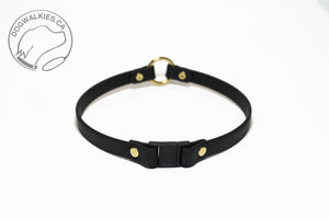 O-ring Dog Collar with Breakaway Buckle - Genuine Biothane Vegan Leather - 12mm (1/2") width - O Ring Collar