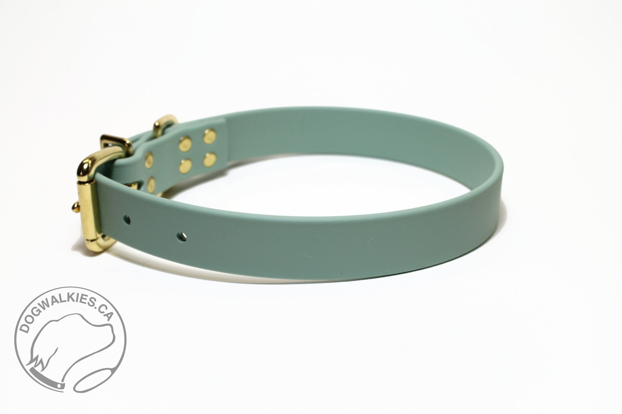 Sage Green Biothane Dog Collar - 1 inch (25mm) wide