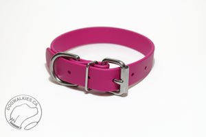 Raspberry Biothane Dog Collar - 1 inch (25mm) wide