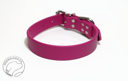 Raspberry Biothane Dog Collar - 1 inch (25mm) wide