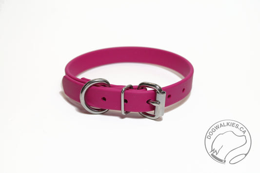 Raspberry Biothane Dog Collar - 3/4" (20mm) wide