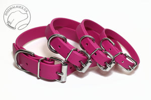 Raspberry Biothane Dog Collar - 5/8"(16mm) wide