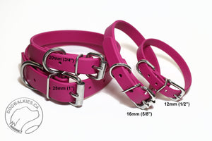 Raspberry Biothane Dog Collar - 3/4" (20mm) wide