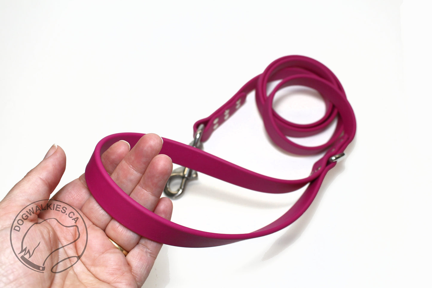 Raspberry Biothane Large Dog Leash