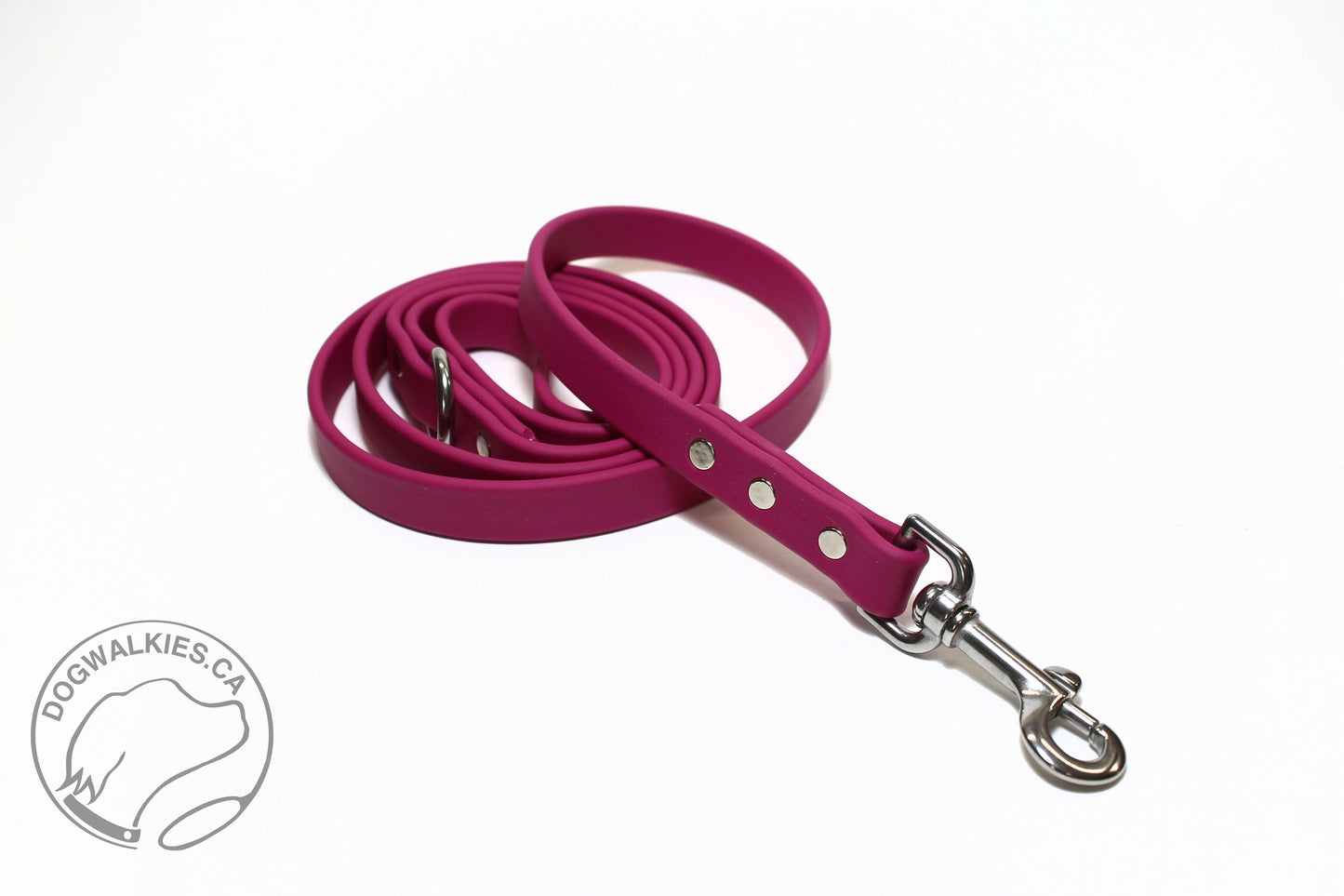 Raspberry Biothane Dog Leash - Regular 16mm (5/8") width