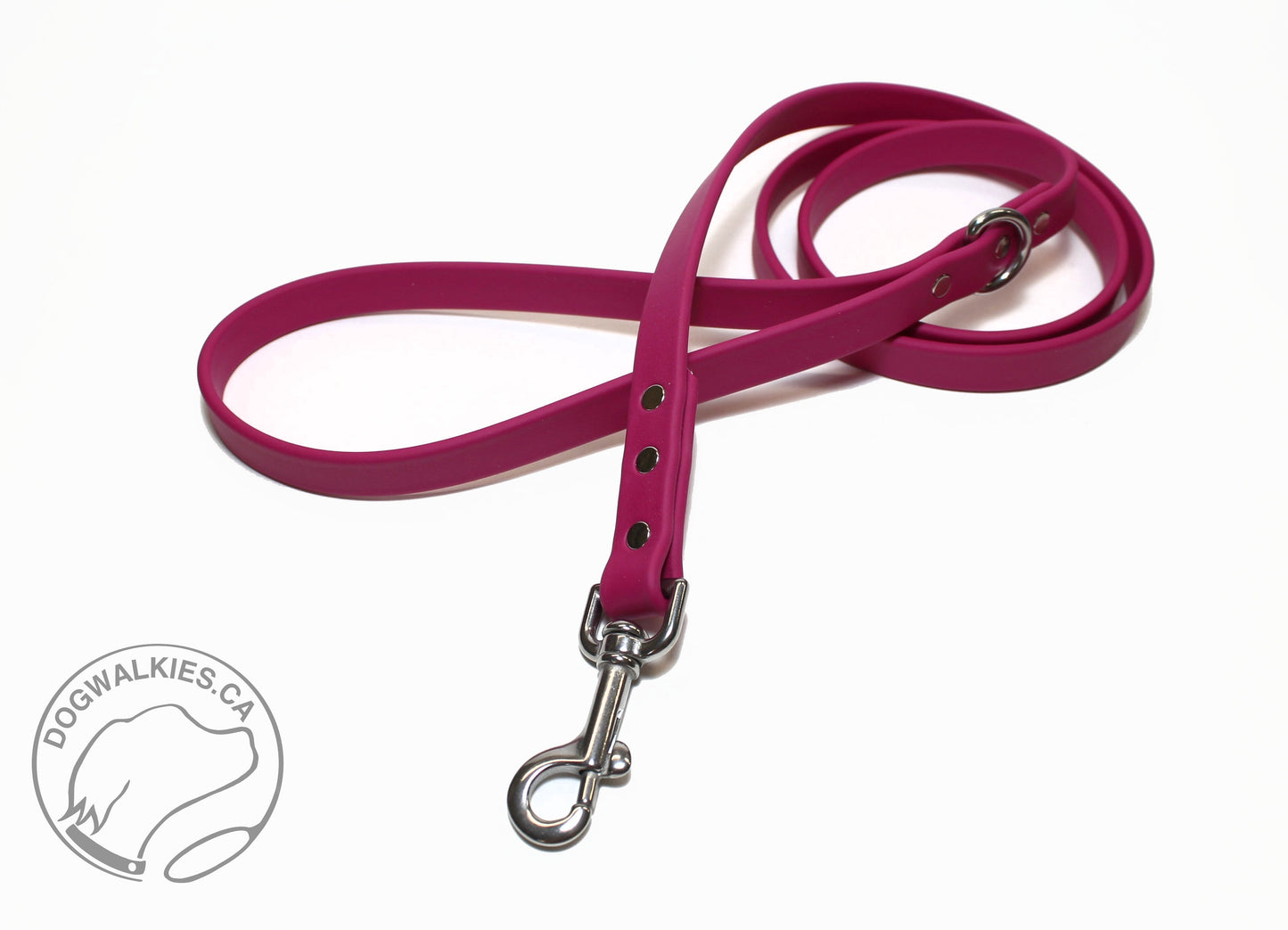Raspberry Biothane Dog Leash - Regular 16mm (5/8") width