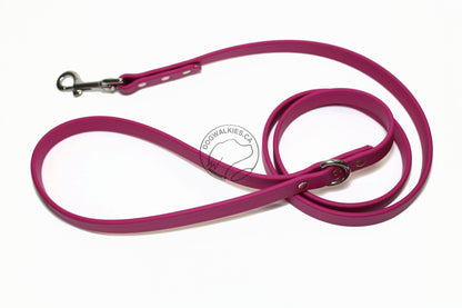 Raspberry Biothane Dog Leash - Regular 16mm (5/8") width