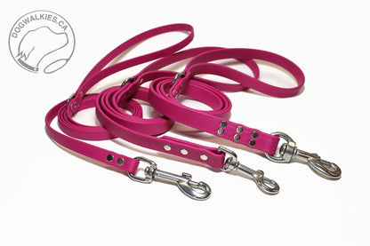 Raspberry Biothane Large Dog Leash