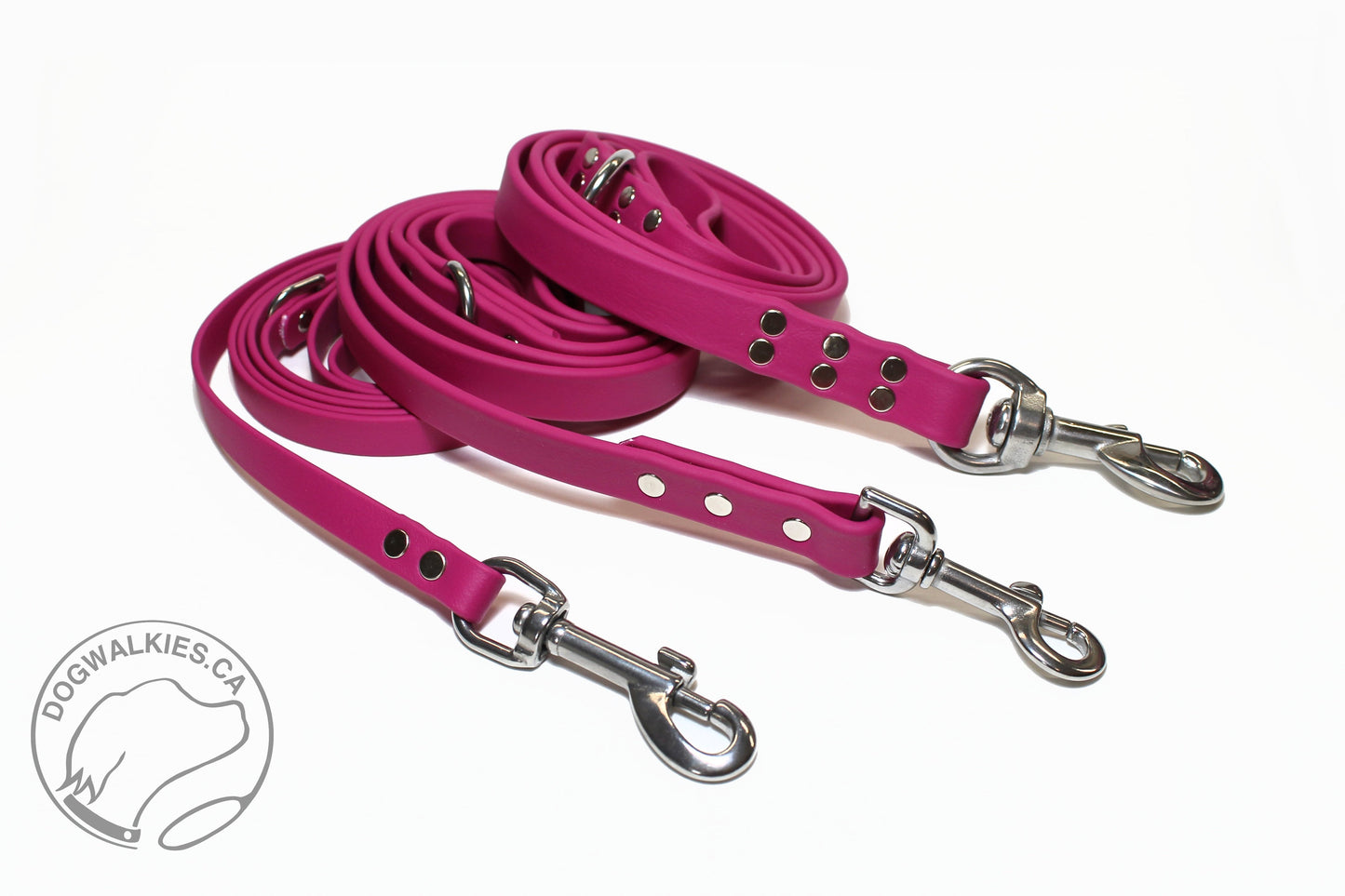 Raspberry Biothane Large Dog Leash
