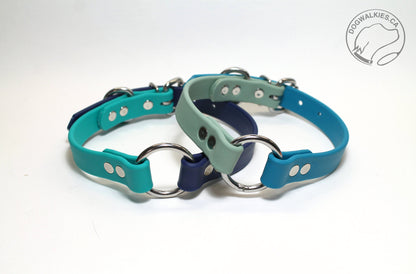Biothane Two Tone o-Ring Dog Collar - Waterproof - 3/4"(20mm) wide - Collar with o-ring