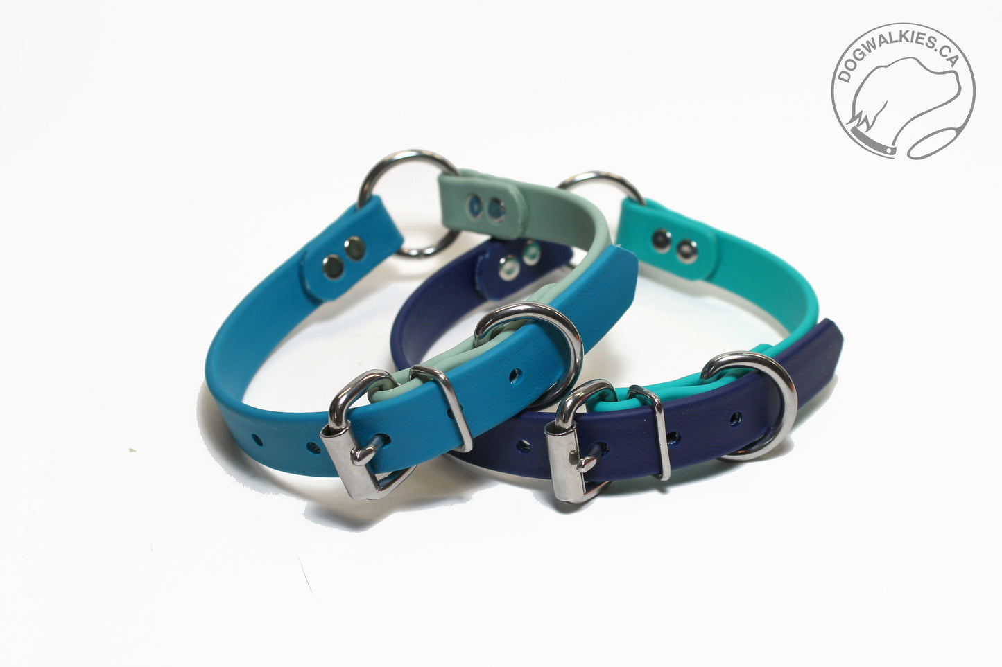 Biothane Two Tone o-Ring Dog Collar - Waterproof - 3/4"(20mm) wide - Collar with o-ring