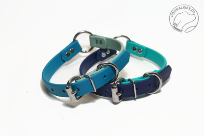 Biothane Two Tone o-Ring Dog Collar - Waterproof - 3/4"(20mm) wide - Collar with o-ring