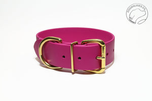 **NEW Raspberry Biothane Dog Collar - Extra Wide - 1.5 inch (38mm) wide