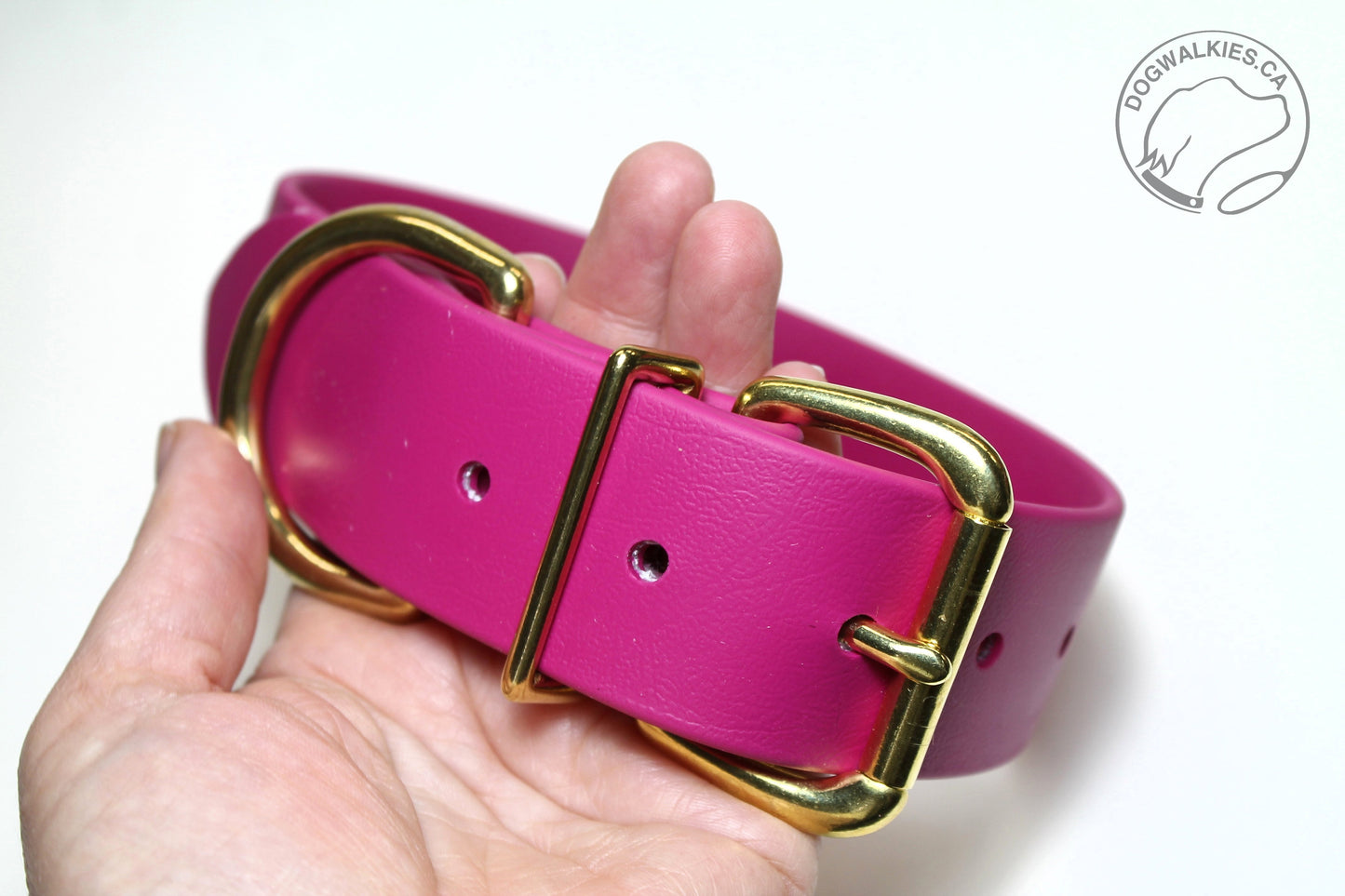 Raspberry Biothane Dog Collar - Extra Wide - 1.5 inch (38mm) wide