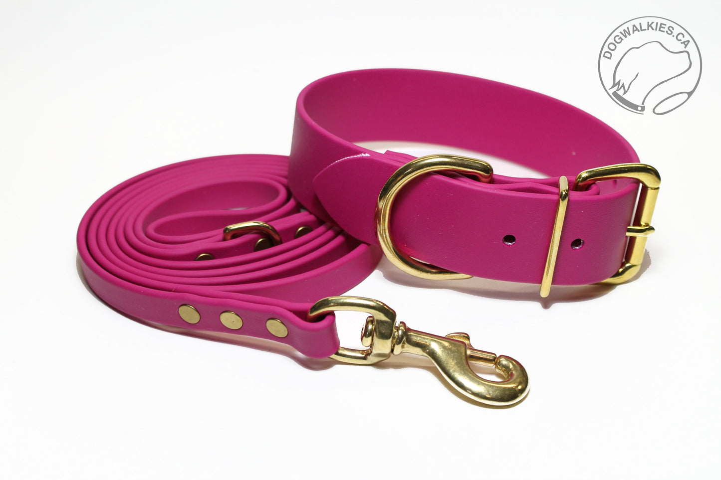 Raspberry Biothane Dog Collar - Extra Wide - 1.5 inch (38mm) wide