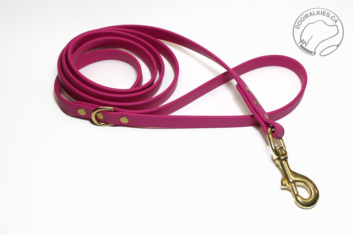 Raspberry Biothane Dog Leash - Regular 16mm (5/8") width