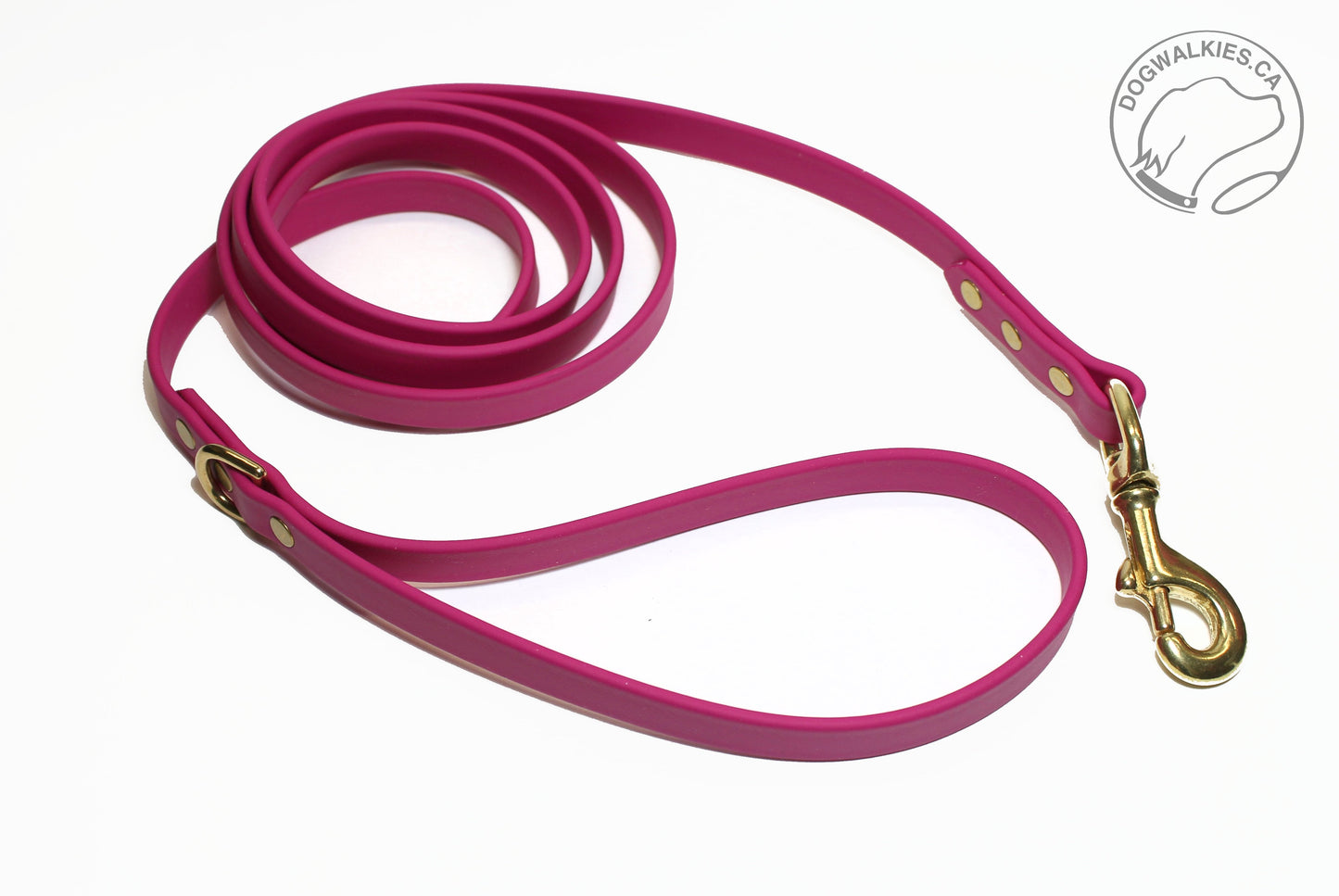 Raspberry Biothane Dog Leash - Regular 16mm (5/8") width