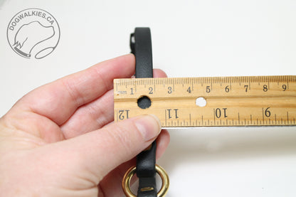 Extra Thin O-ring Dog Collar with Breakaway Buckle - Genuine Biothane Vegan Leather - 9mm (3/8") width - O Ring Collar