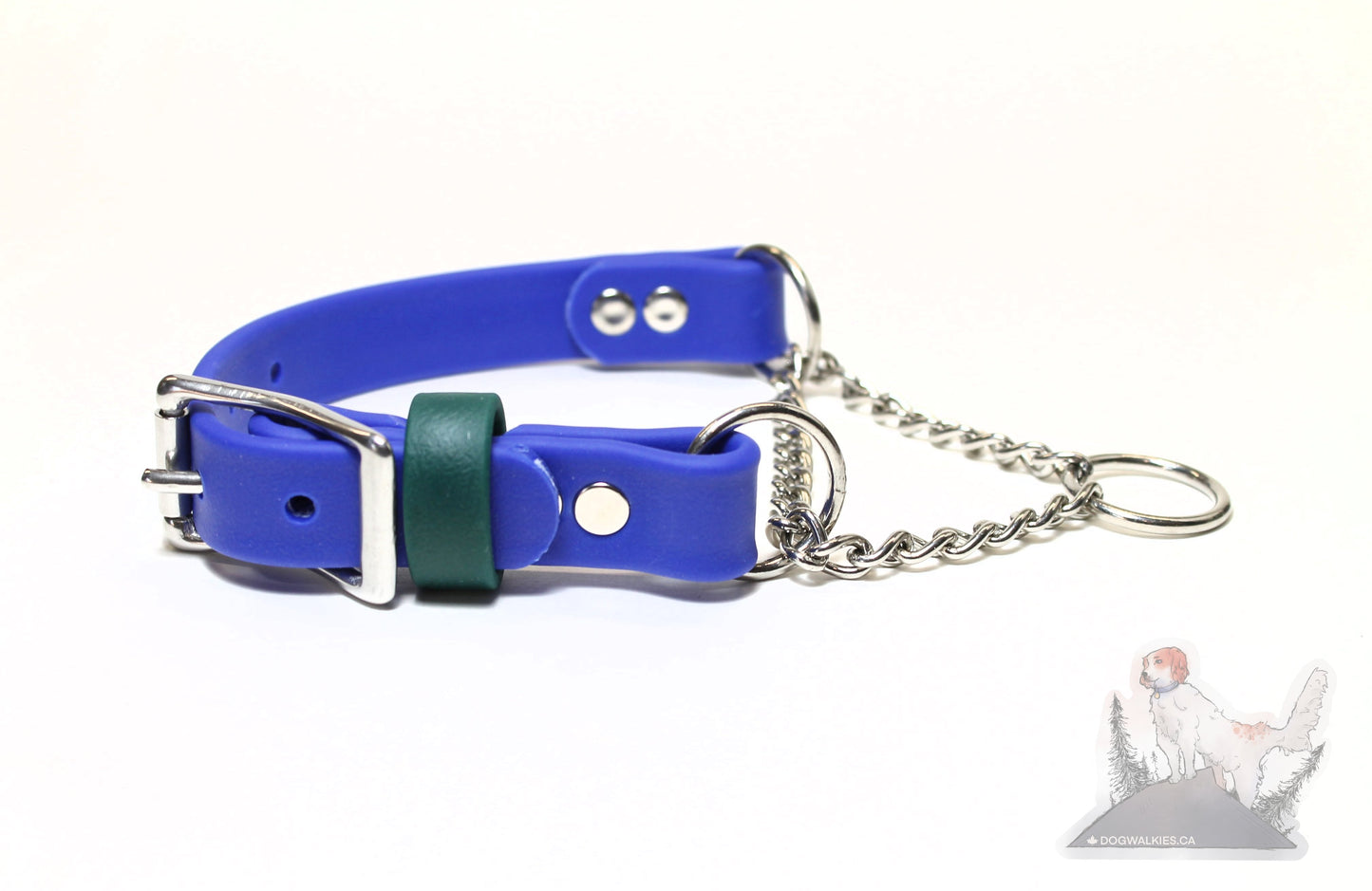 Chain Martingale Waterproof Dog Collar in 3/4" (20mm) Biothane - 40 colour choices