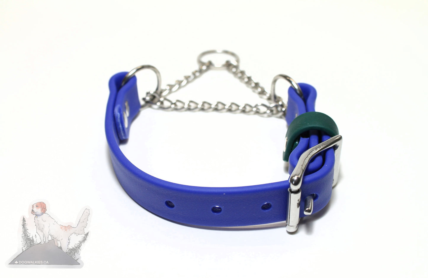 Chain Martingale Waterproof Dog Collar in 3/4" (20mm) Biothane - 40 colour choices