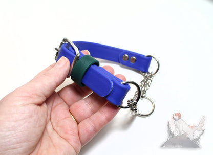 Chain Martingale Waterproof Dog Collar in 3/4" (20mm) Biothane - 40 colour choices