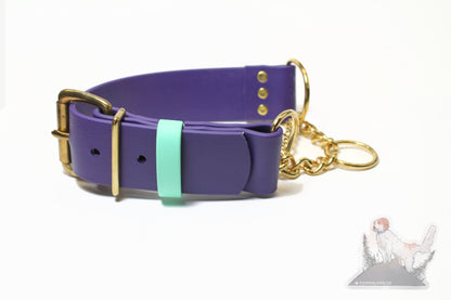 Extra Wide Waterproof Chain Martingale Dog Collar - 1.5" (38mm) wide Biothane
