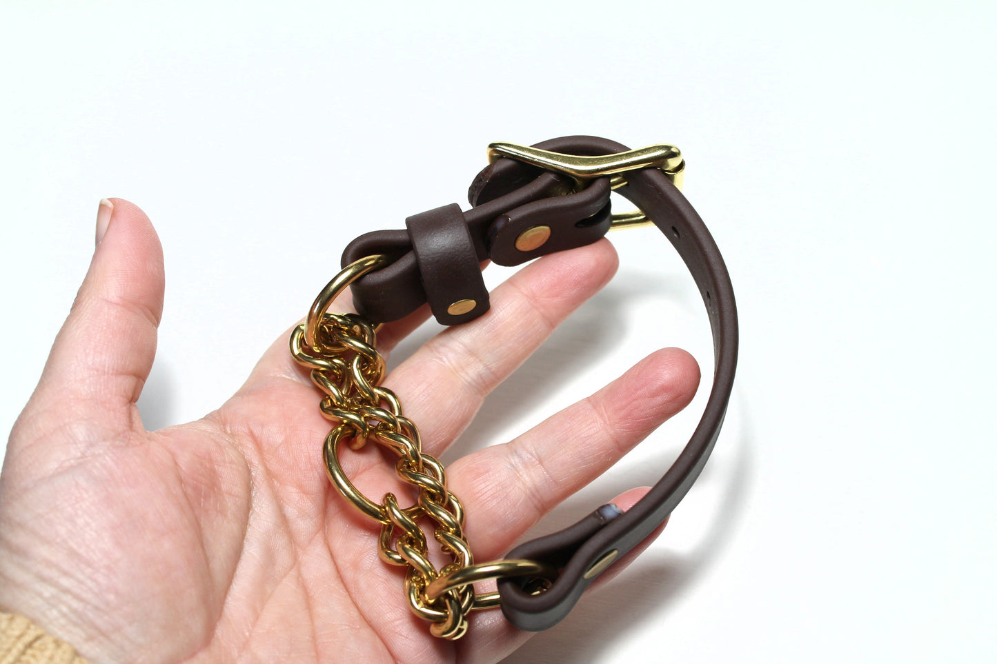 Chain Martingale Waterproof Dog Collar in 3/4" (20mm) Biothane - 40 colour choices