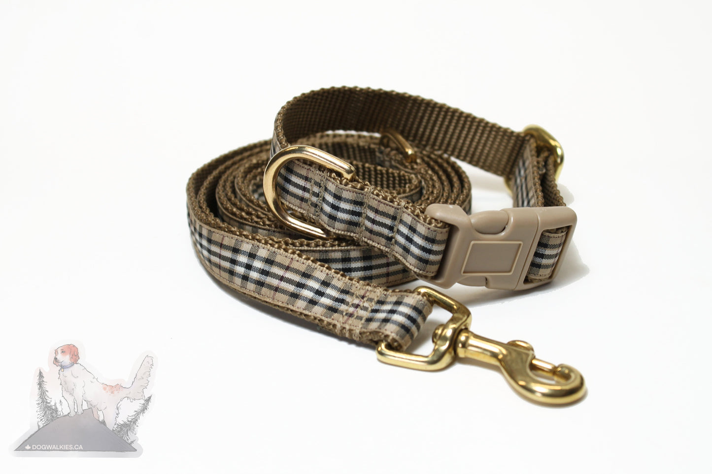 Pride of Scotland Gold tartan - dog collar