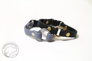 Extra Thin O-ring Dog Collar with Breakaway Buckle - Genuine Biothane Vegan Leather - 9mm (3/8") width - O Ring Collar