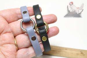 Extra Thin O-ring Dog Collar with Breakaway Buckle - Genuine Biothane Vegan Leather - 9mm (3/8") width - O Ring Collar